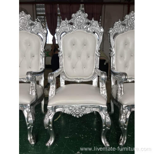 luxury royal style gold wedding bishop throne chairs